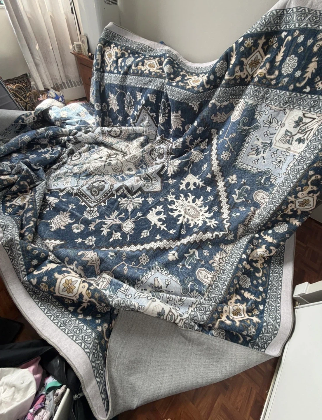 Blue and Grey 10*14 area rug