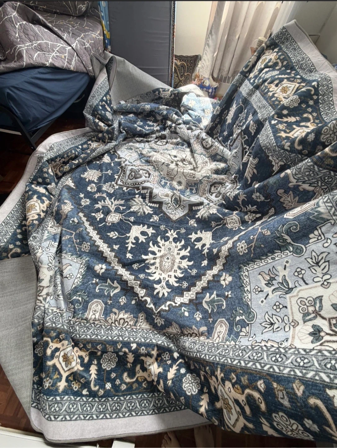 Blue and Grey 10*14 area rug - photo 2