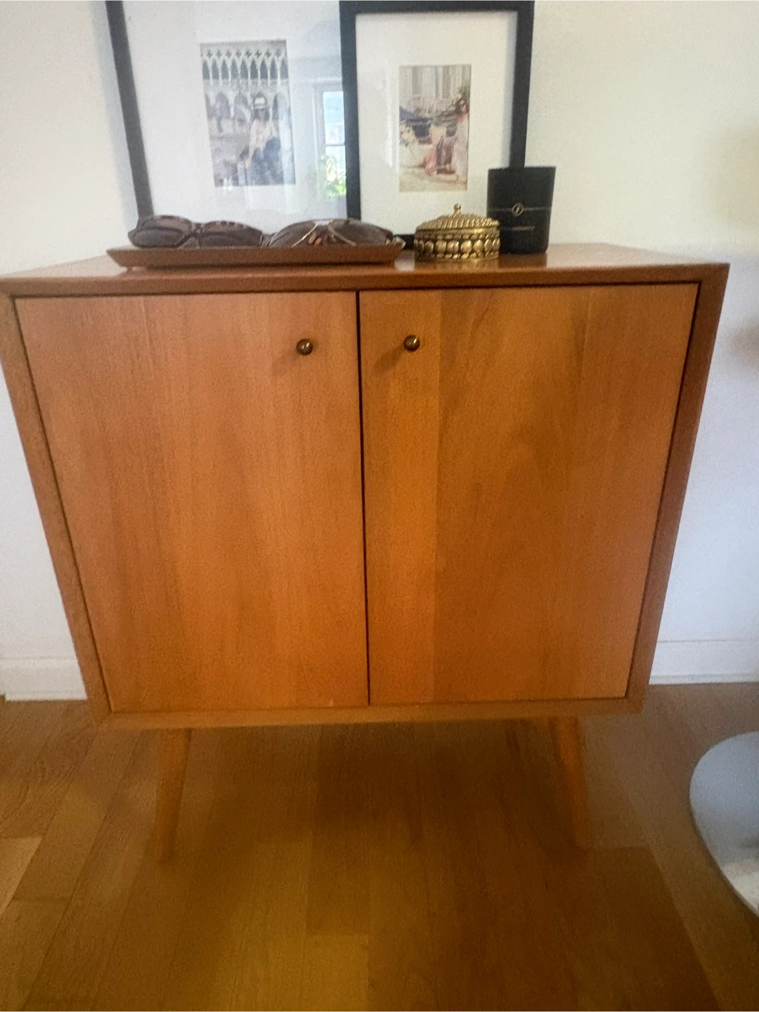 West Elm Mid-Century Modern Style Cabinet with Double Doors