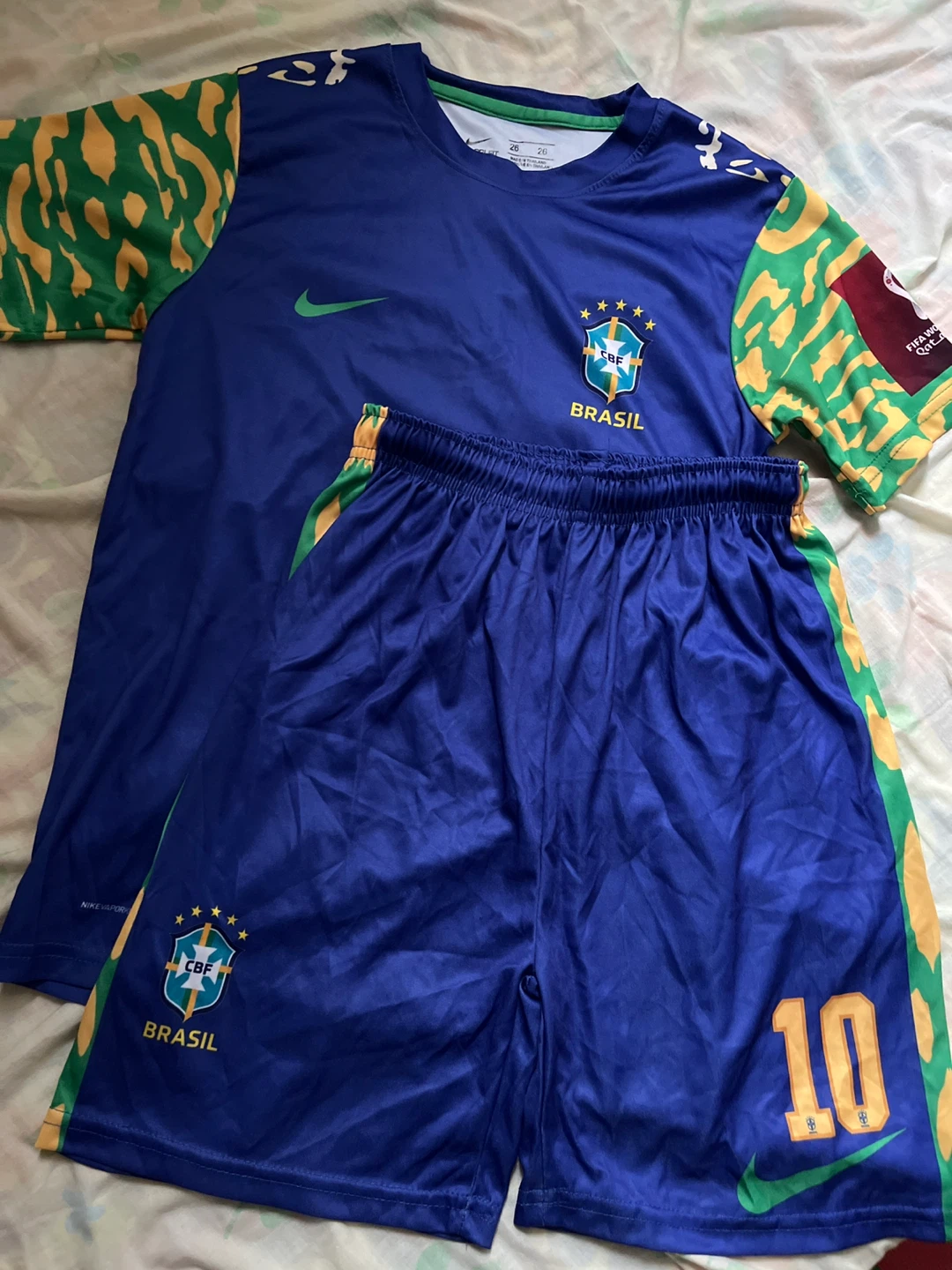 Nike Brazil Neymar Jr Soccer Kit JERSEY+SHORTS