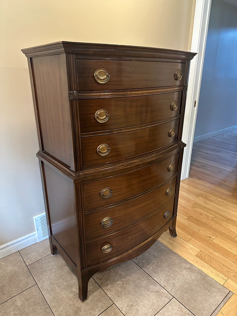 Vintage Solid Wood Mahogany Tall Dresser (CAN DELIVER) - photo 2