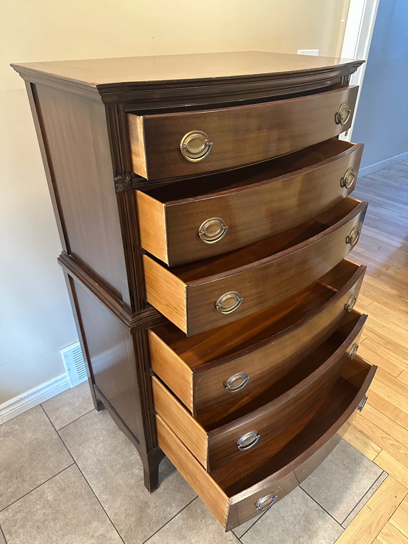 Vintage Solid Wood Mahogany Tall Dresser (CAN DELIVER) - photo 5