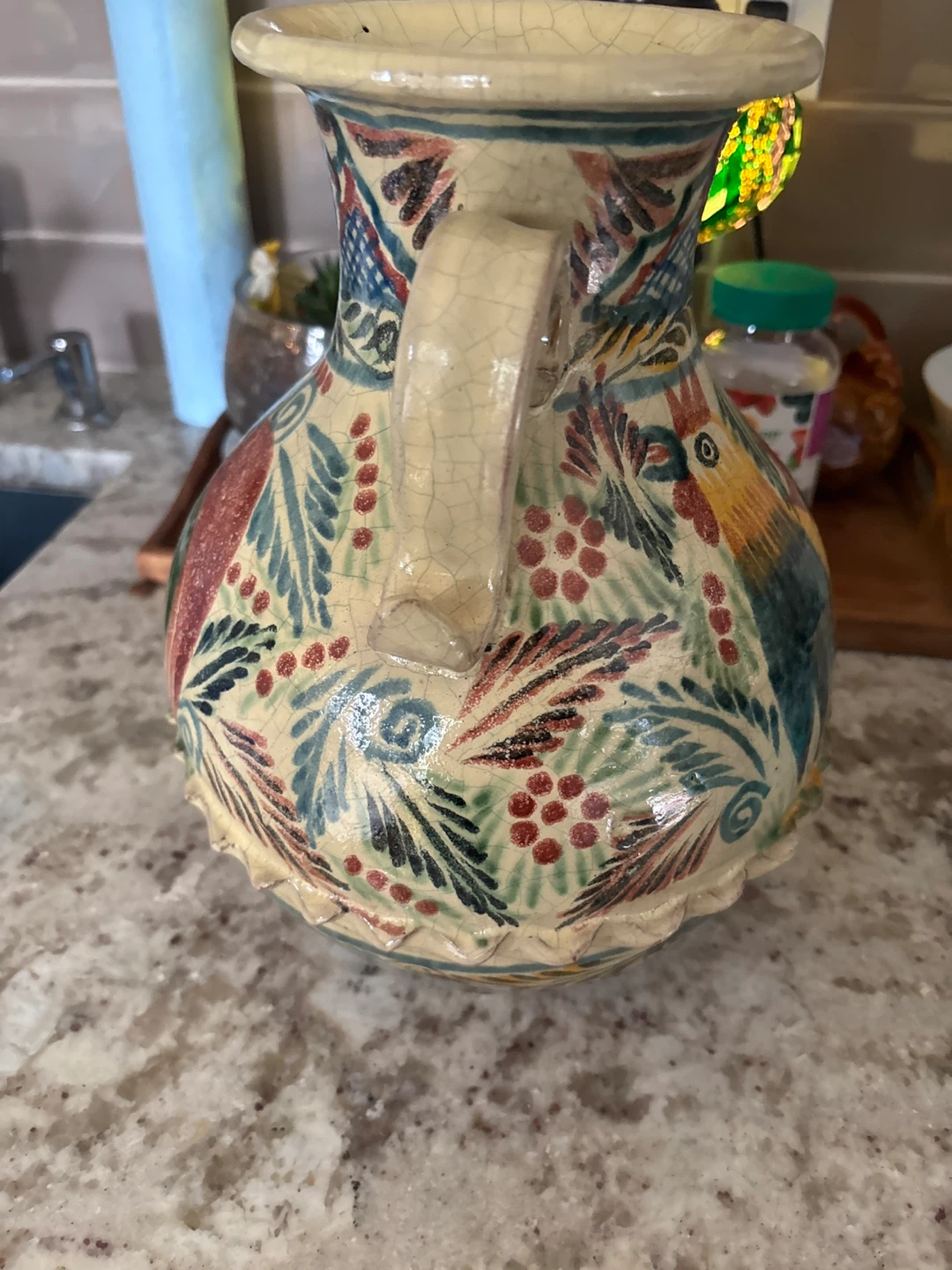 Hand-Painted Ceramic Vase with Rooster Design - photo 5
