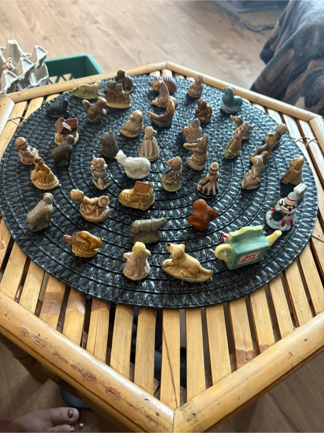 Collection of miniature ceramic figurines