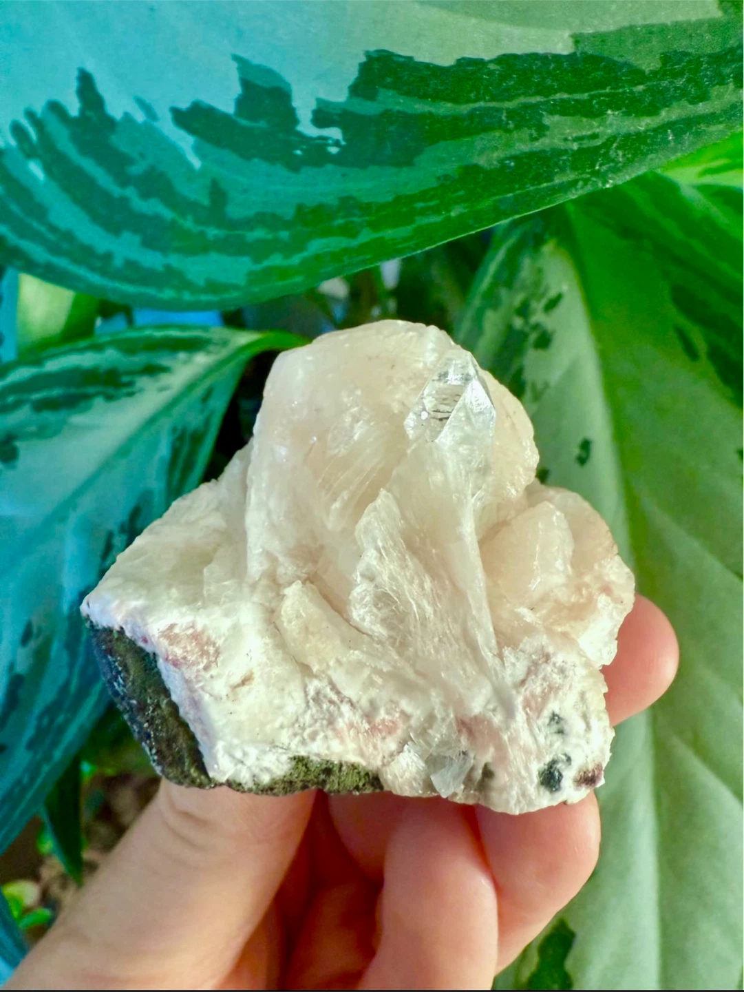 Apophylite With Quartz Crystal Cluster - photo 4