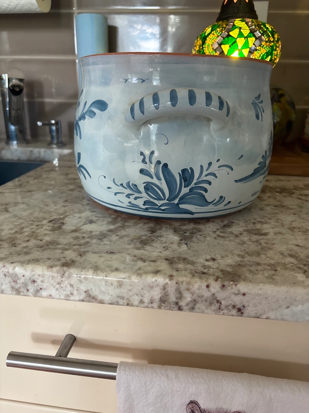 Hand Painted Ceramic Pot Albissola Italy - photo 3