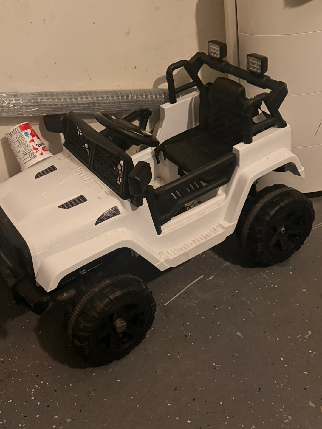 White Kids Ride-On Jeep