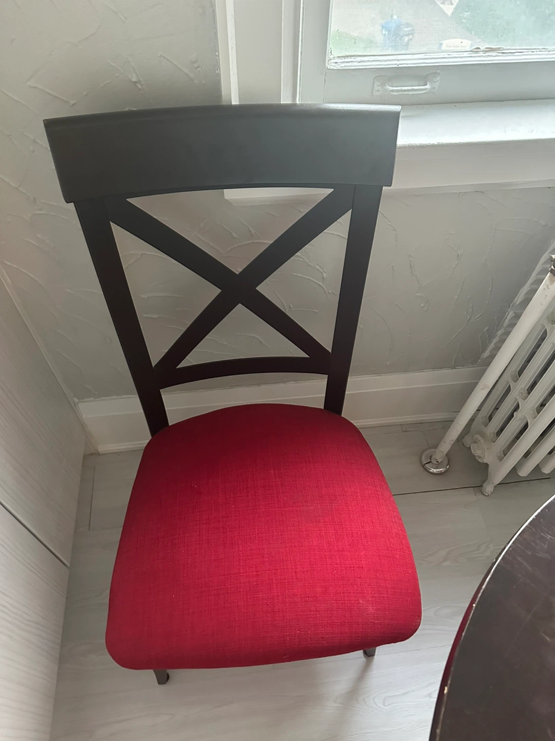 Dining Chair with Red Upholstered Seat - photo 5