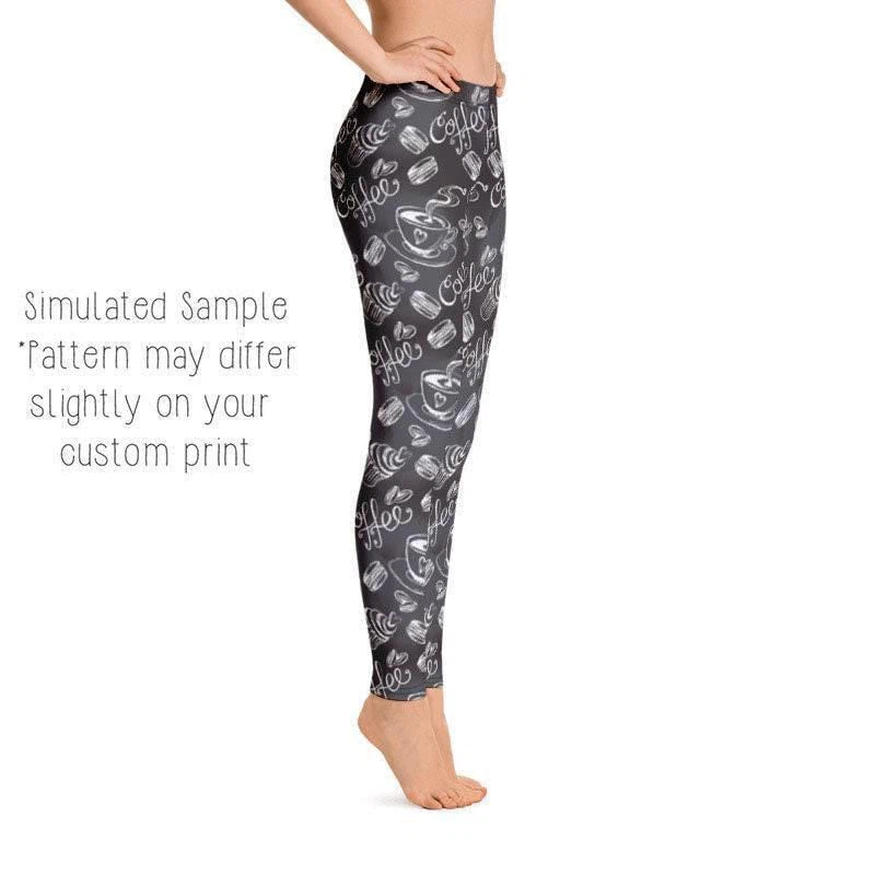⚽ WoMen's Winter leggings from cozy with Coffee Print