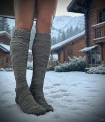 ⚽ Grey Heathered Knee-High Socks