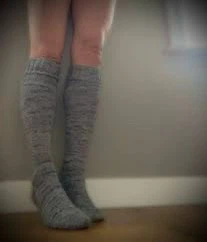 ⚽ Grey Heathered Knee-High Socks - photo 3
