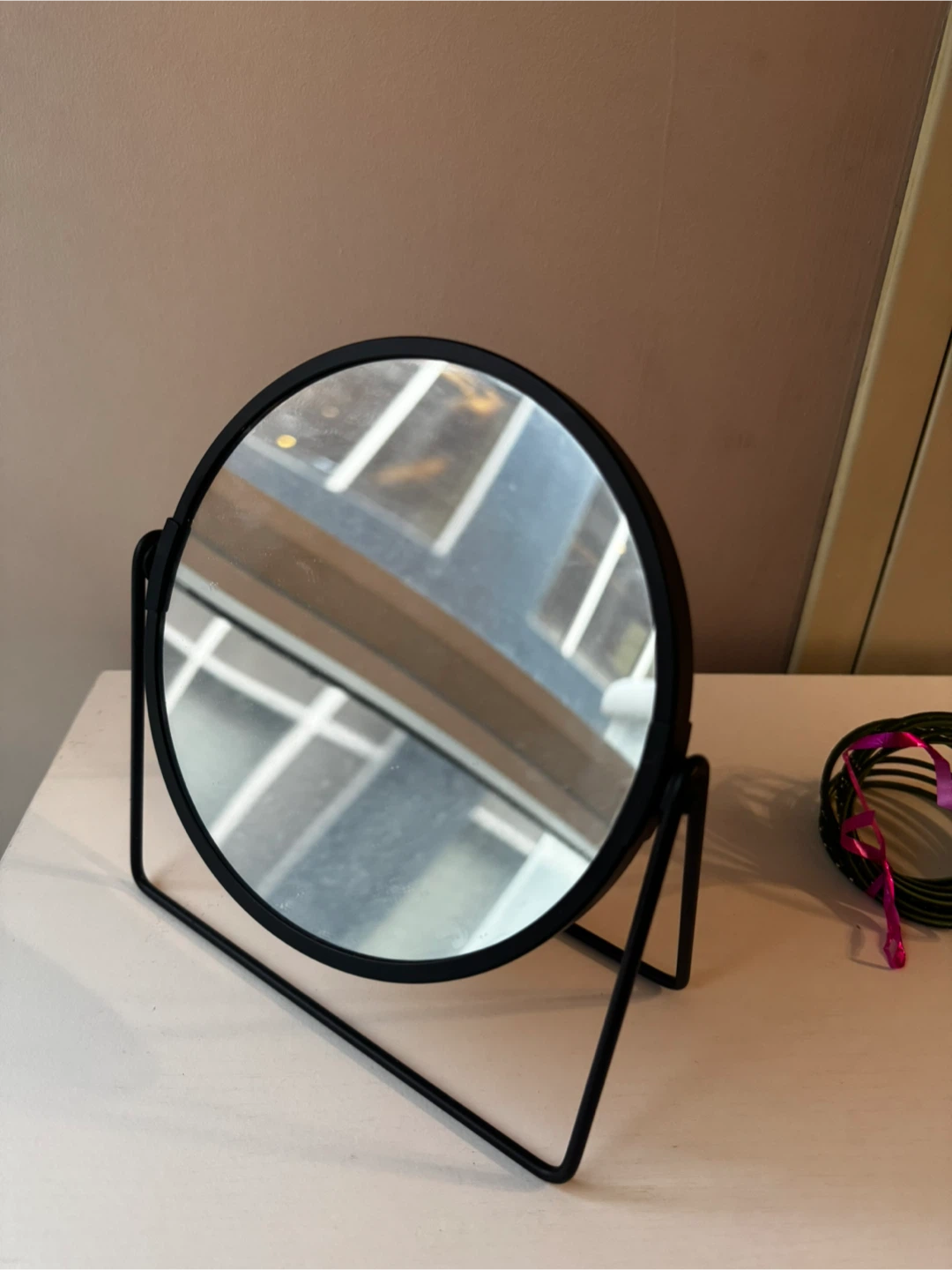 Black Tabletop Vanity Mirror