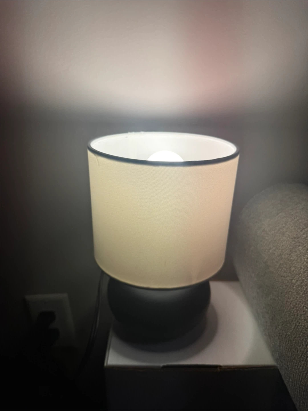 Small Black and White Table Lamp