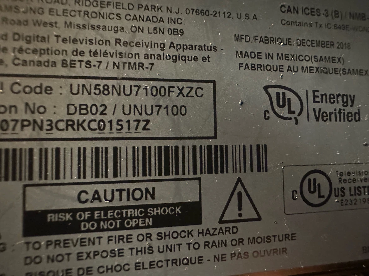 Samsung 58" UHD 4K TV (2018). Model -58NU7100. - photo 2