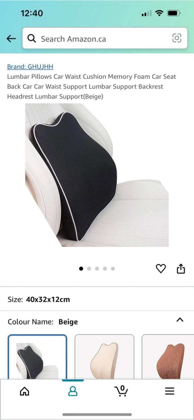 Like new  Lumbar Support Seat Cushion