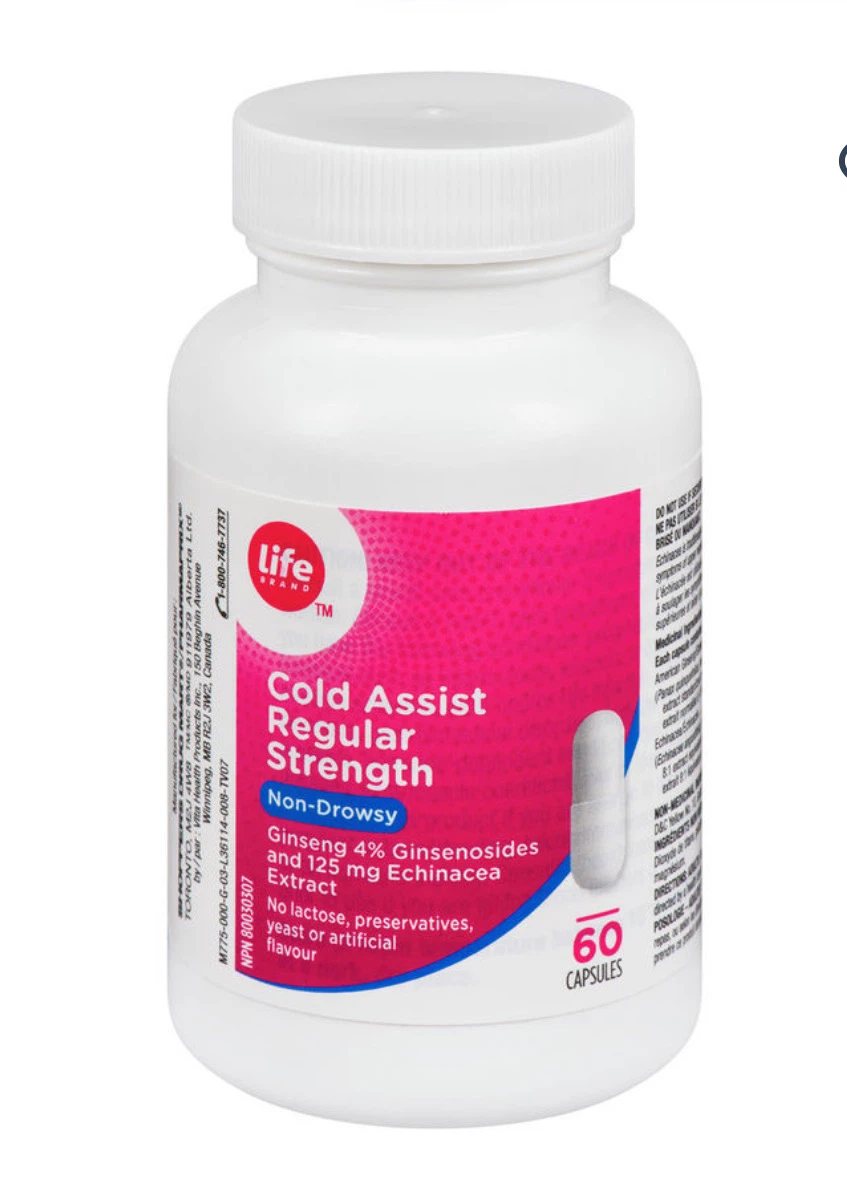 Life Brand Cold Assist Regular Strength Capsules - 60 ct