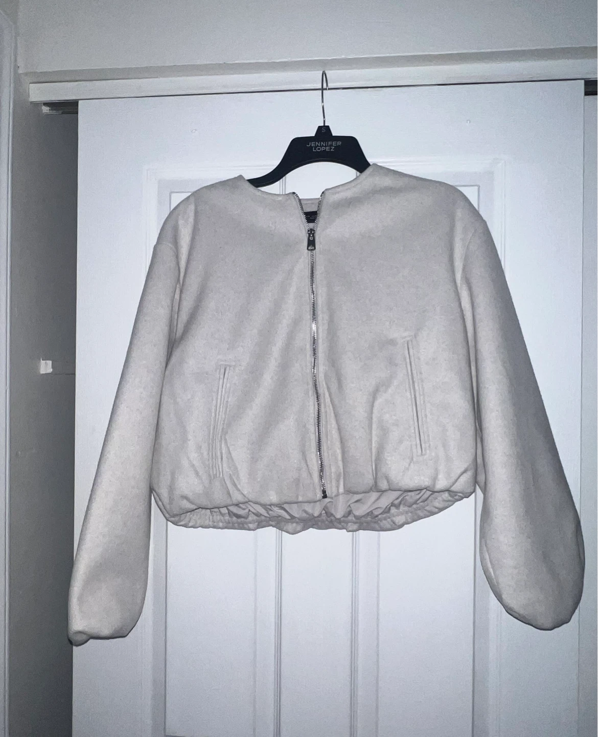Zara Bomber Jacket - Size M - Light Beige