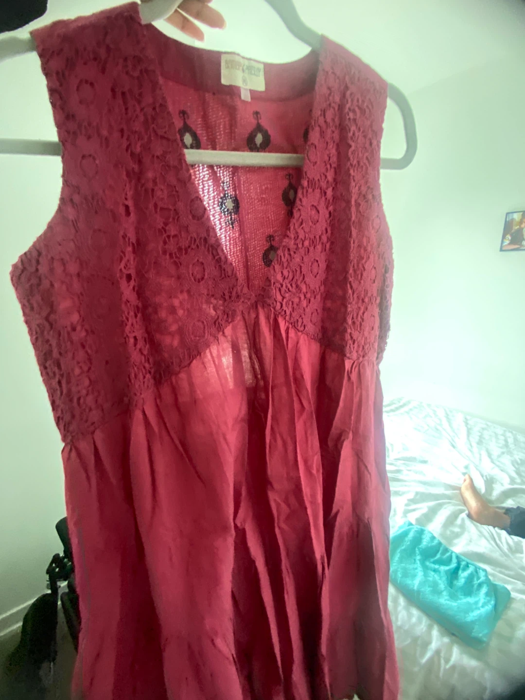Women's Pink Crochet Dress