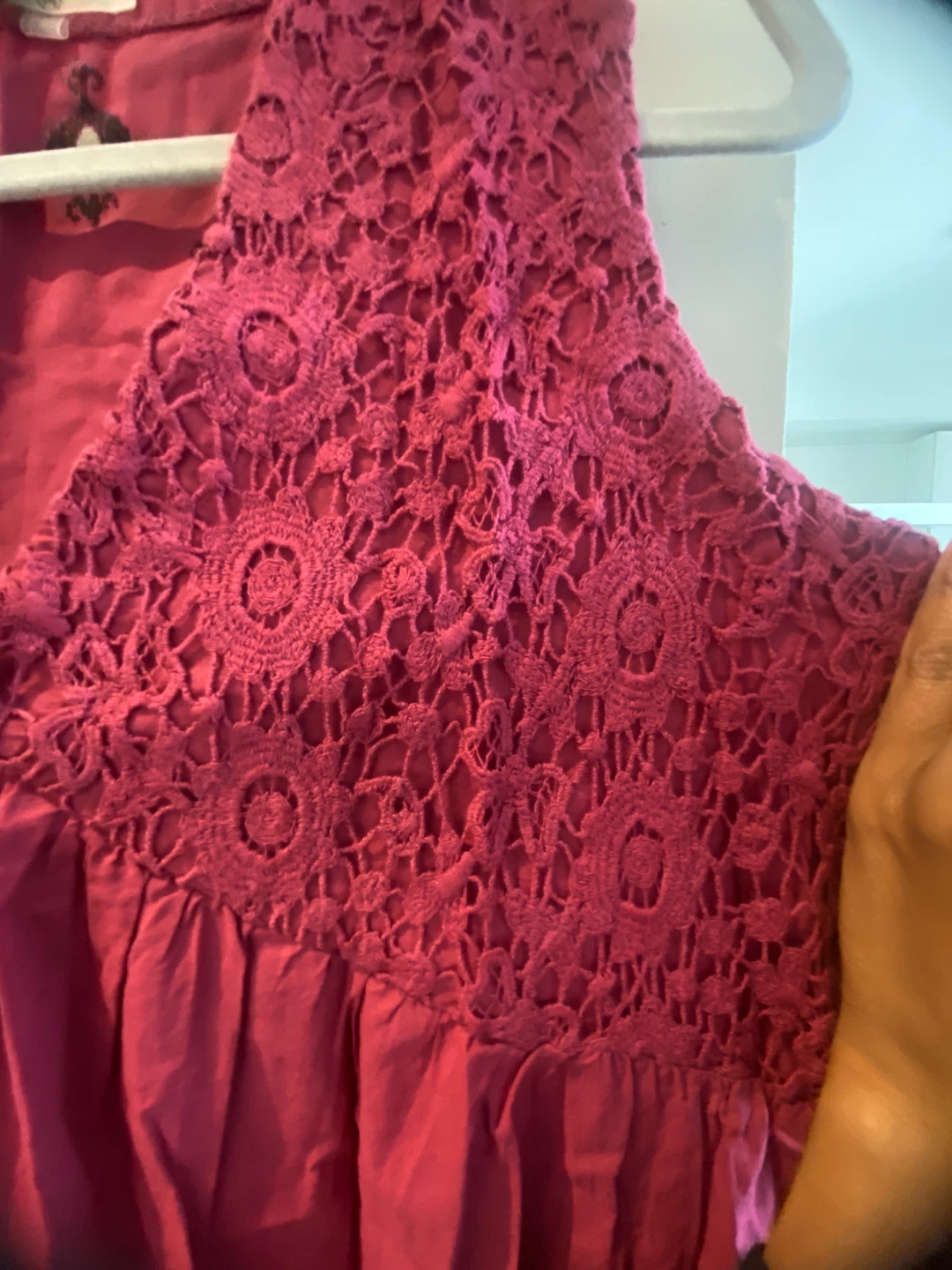 Women's Pink Crochet Dress - photo 2