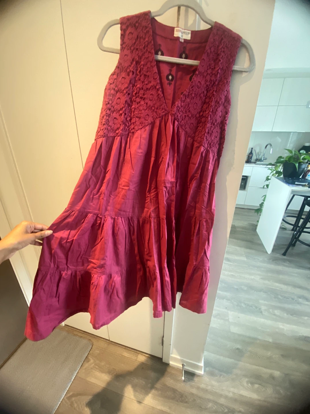 Women's Pink Crochet Dress - photo 3