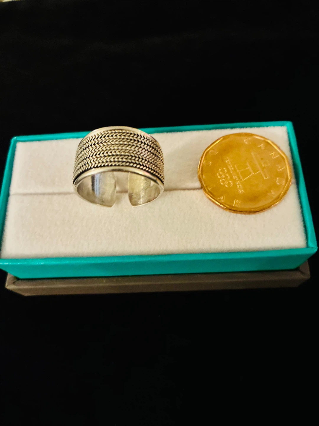 SILVER Adjustable Ring (unisex) - photo 3