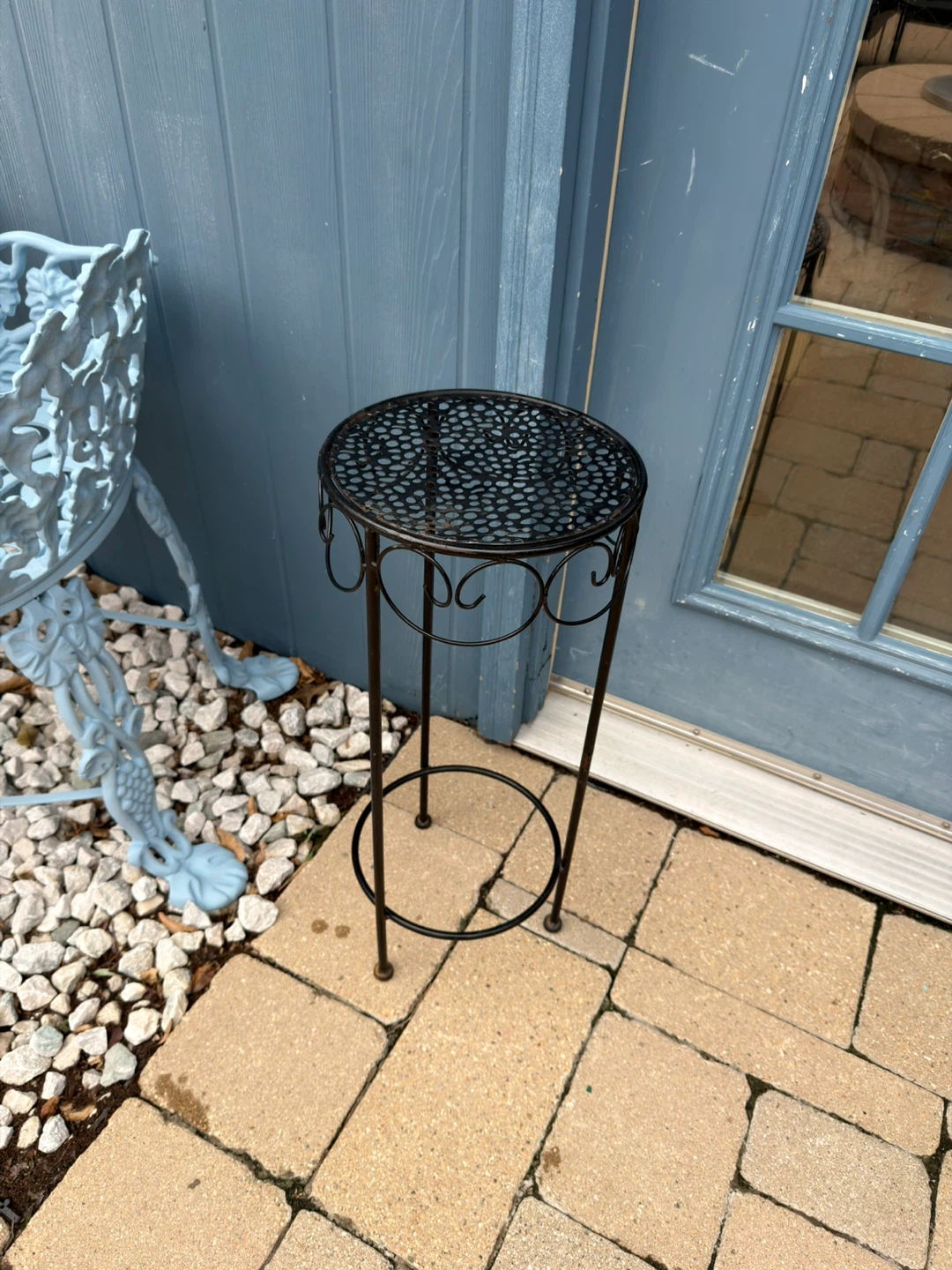 TALL BLACK FLOWER/PLANT STAND - photo 2