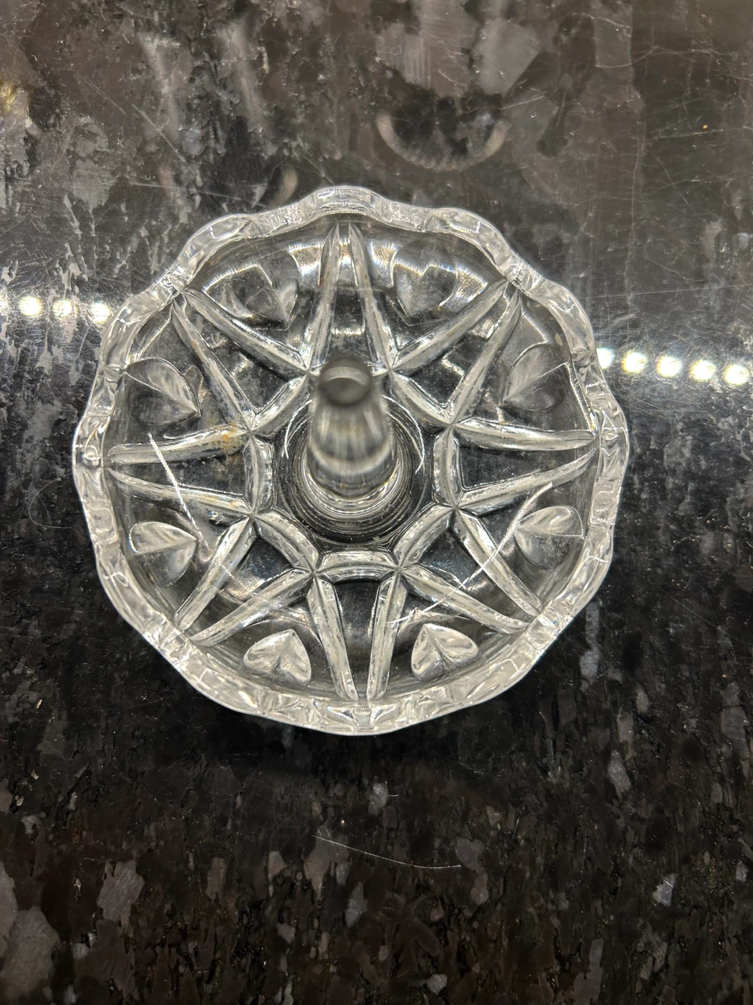 Clear Glass Ring Holder Dish - photo 2