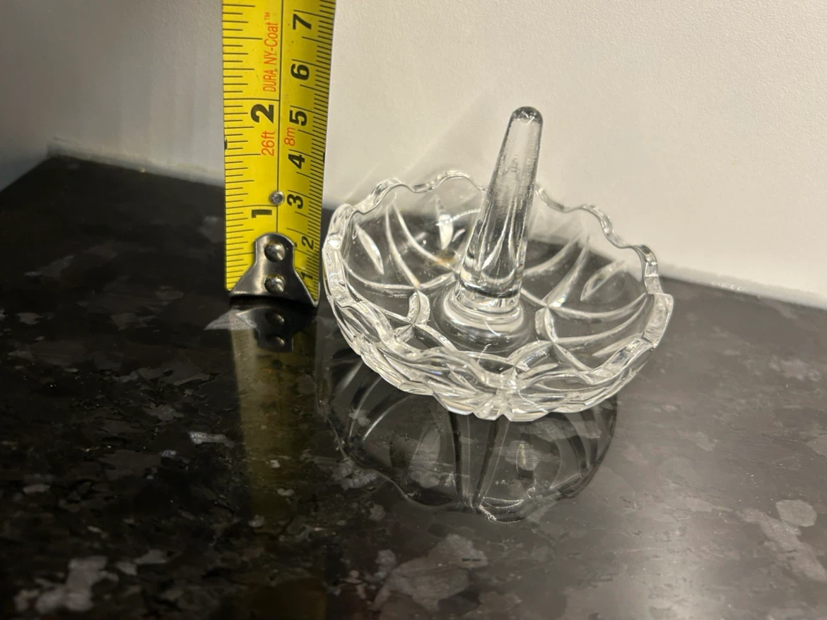 Clear Glass Ring Holder Dish - photo 4