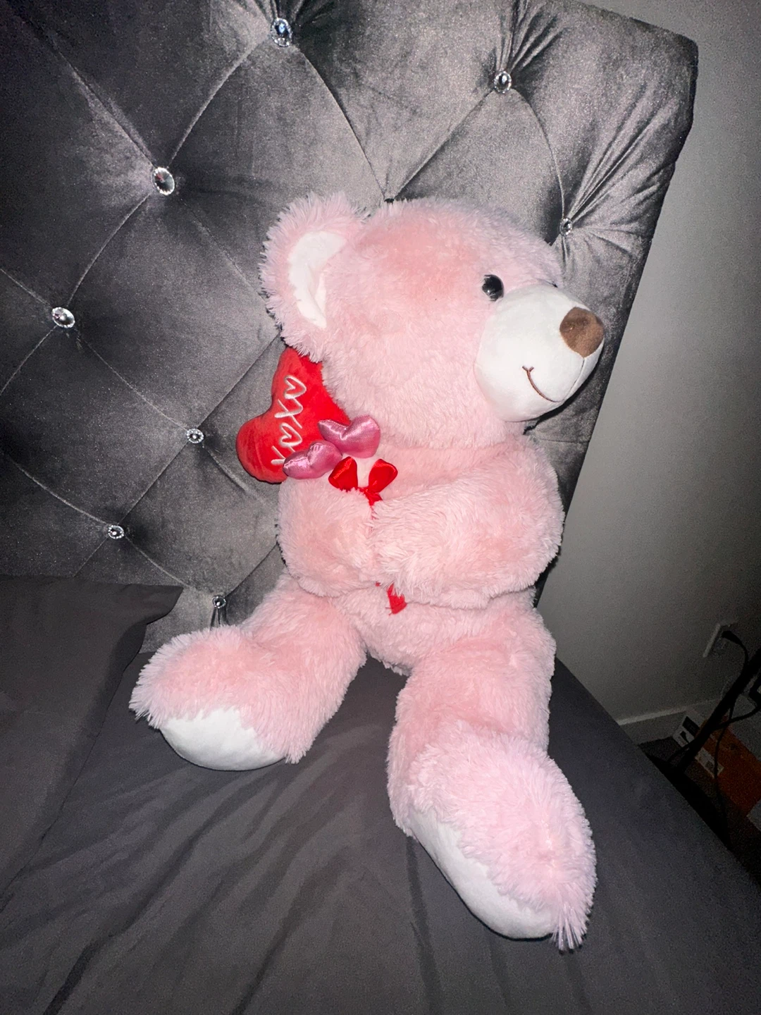 Pink Teddy Bear with Heart - photo 2
