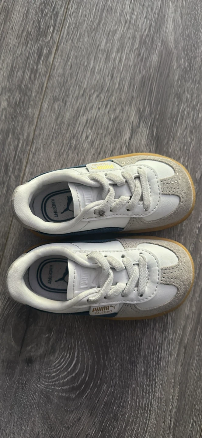 Puma Palermo Toddler Shoes White Blue Grey - photo 2