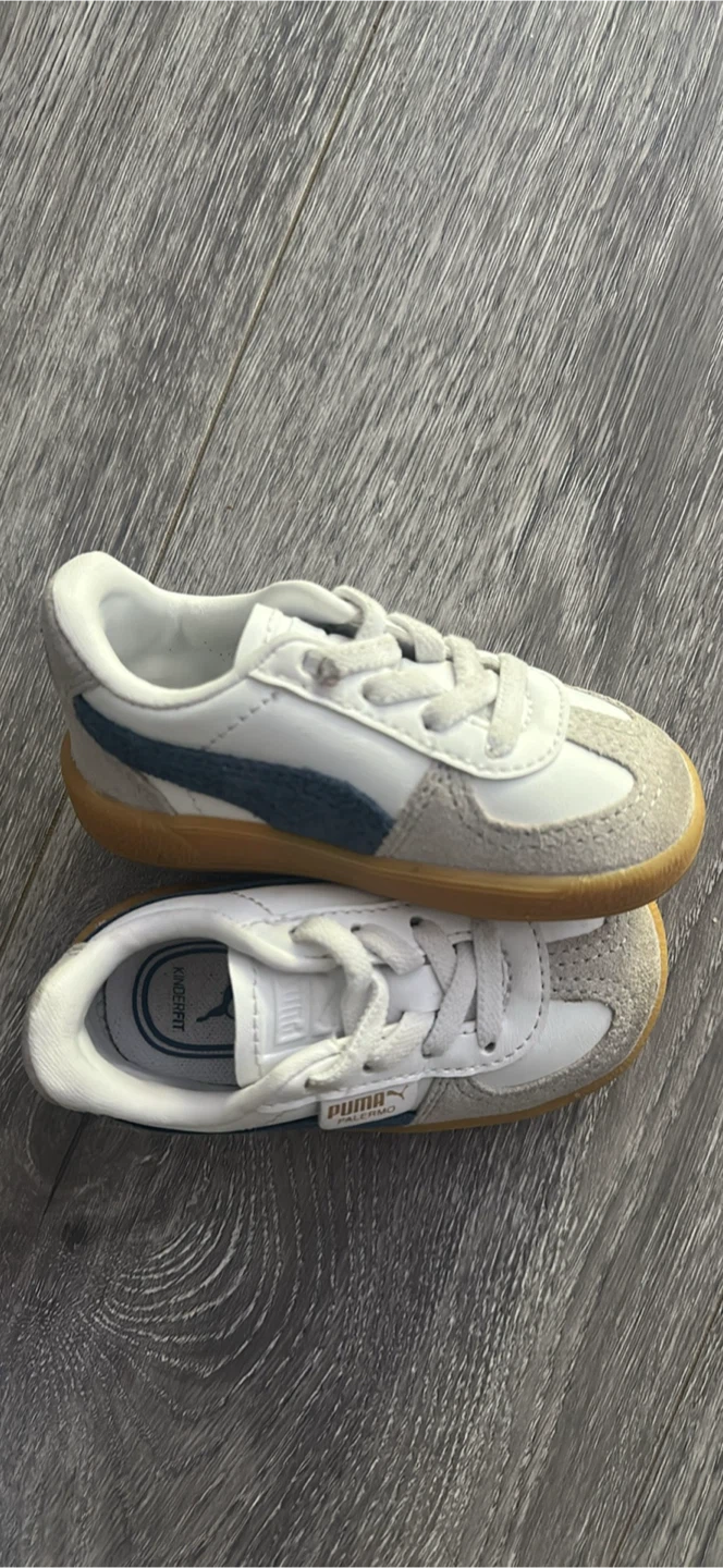 Puma Palermo Toddler Shoes White Blue Grey - photo 3
