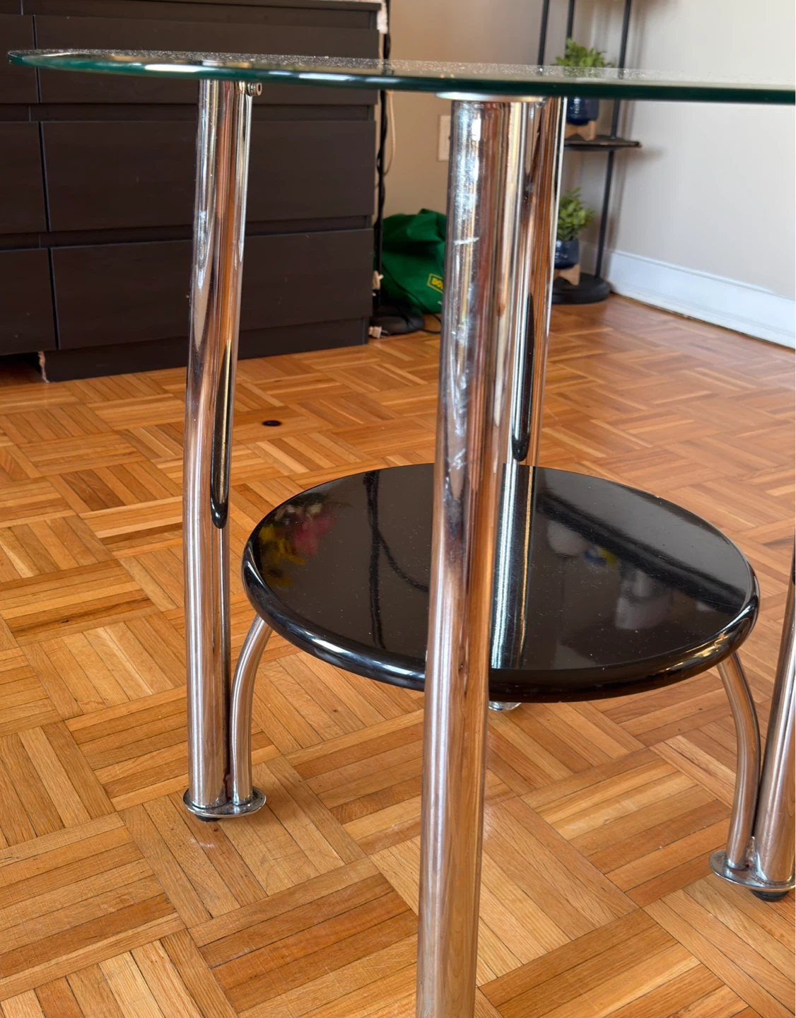 Glass and Chrome Side Table - photo 3