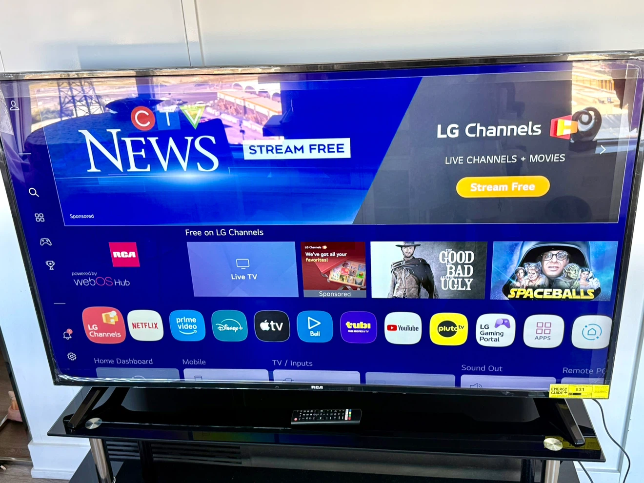 Like New 60’ RCA webOS Hub Smart 4K ULTRAHD