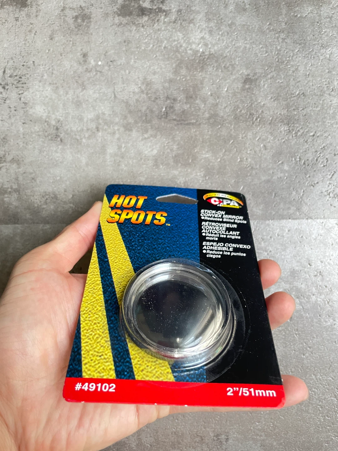CIPA Hot Spots Stick-On Blind Spot Mirrors 2"