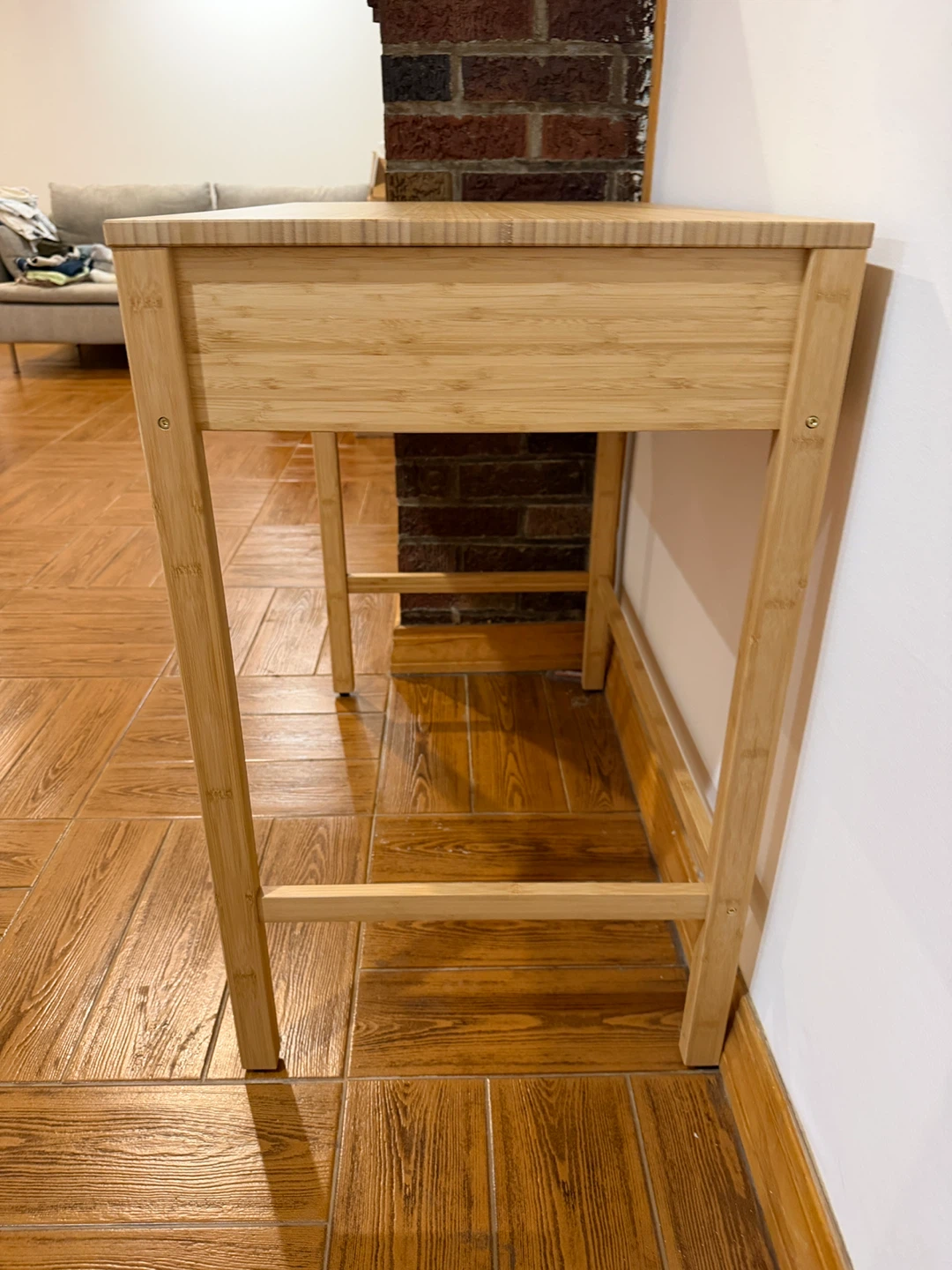 Bamboo Desk with Drawer - photo 2