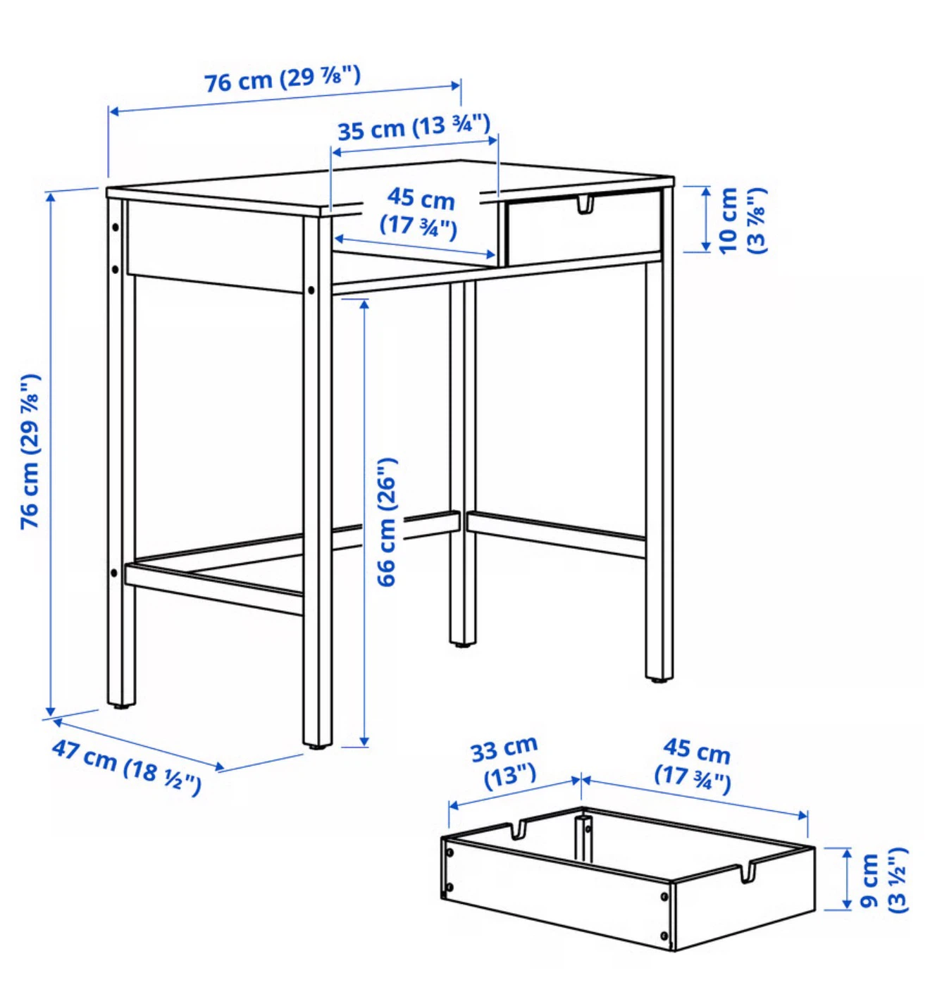 Bamboo Desk with Drawer - photo 4