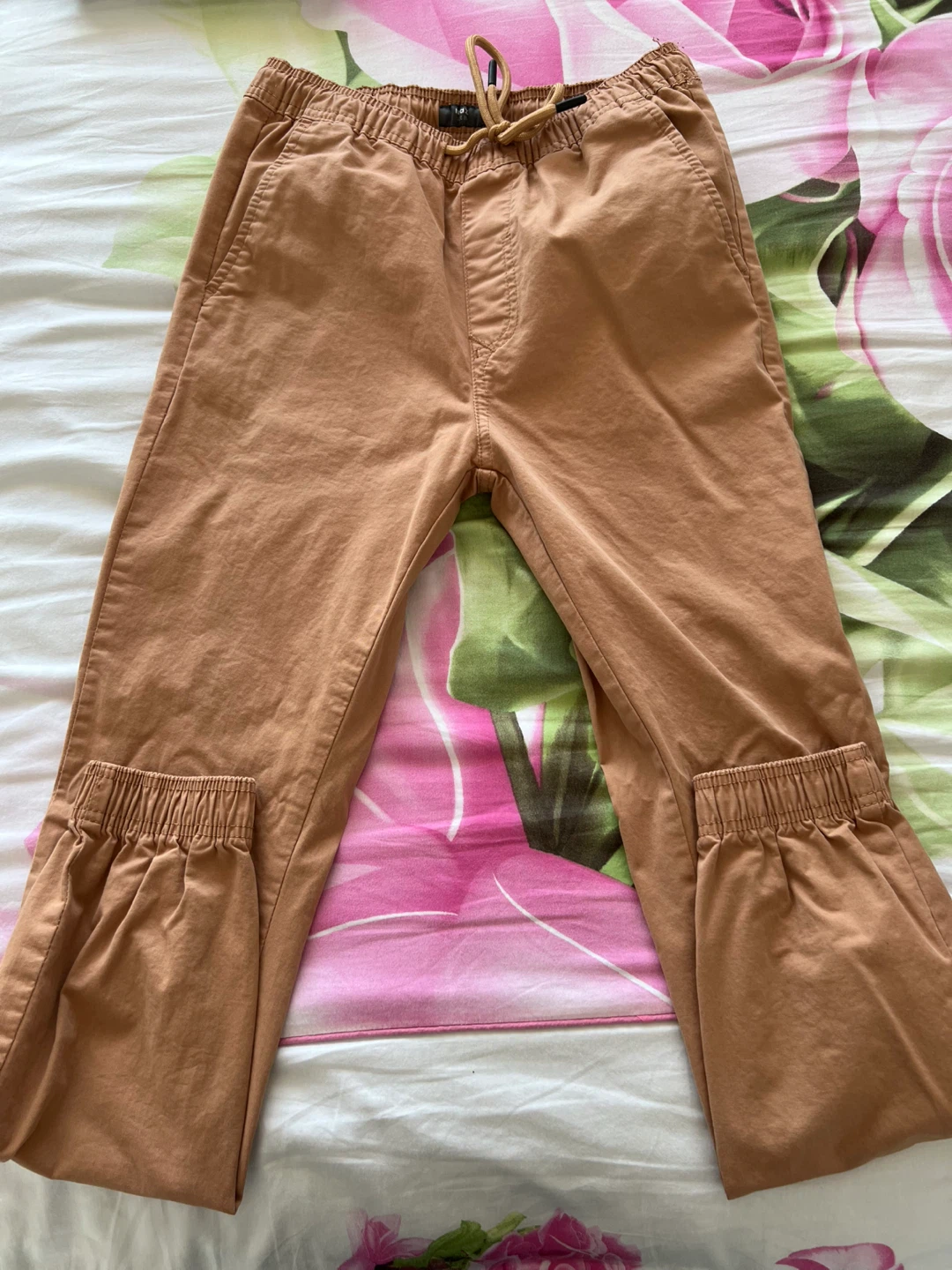 Brown and grey Jogger Pants