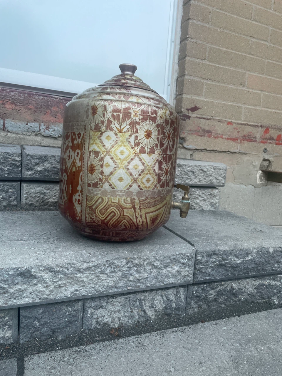 Vintage Ceramic Water Dispenser with Spigot