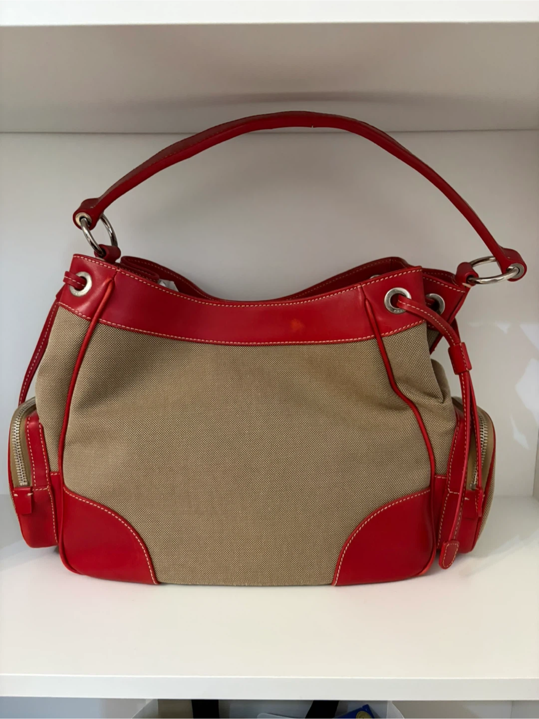 Prada Jacquard Logo Hobo Shoulder Bag - photo 4