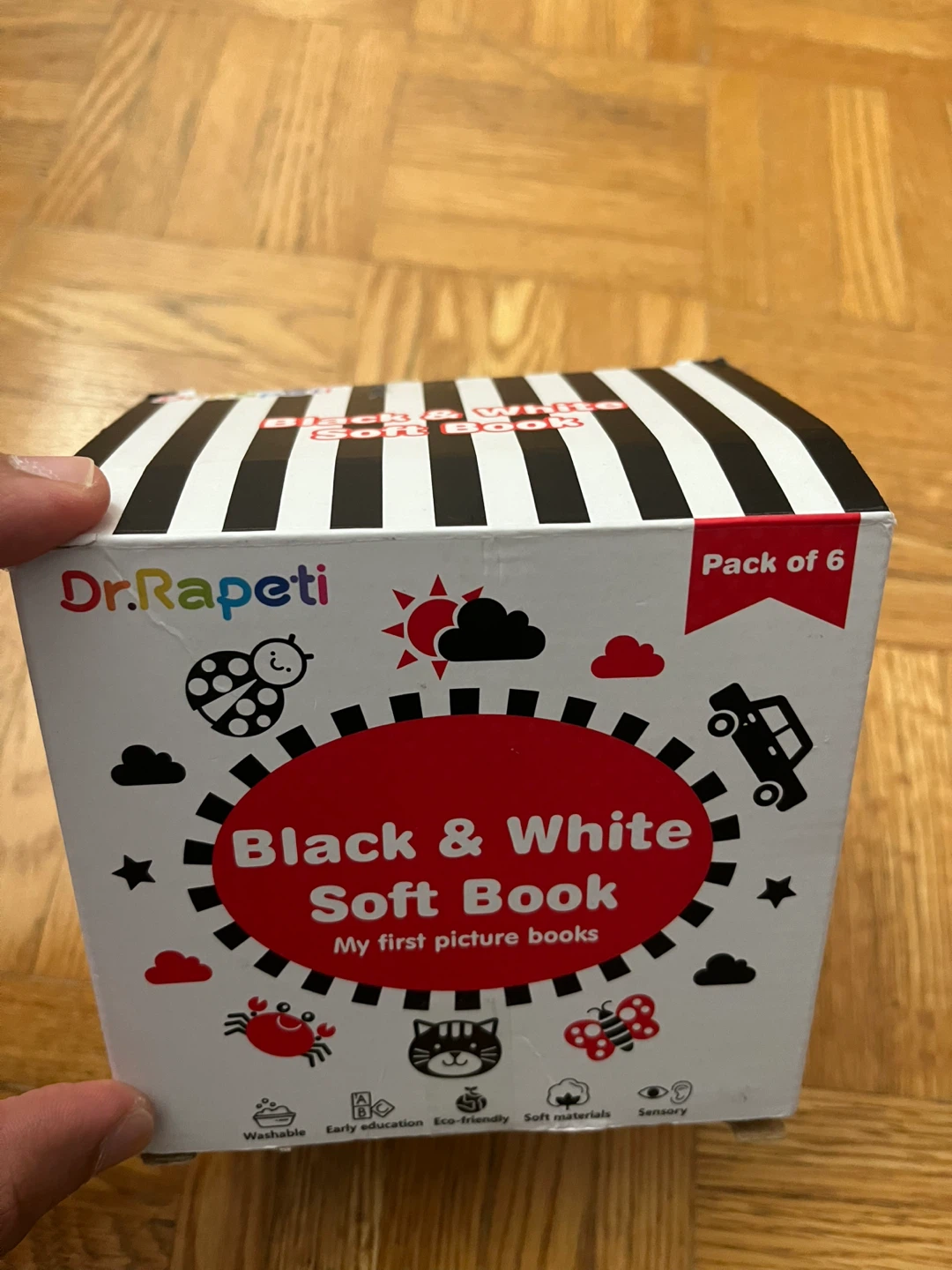 Dr.Rapeti Black & White Soft Book Set - Pack of 6