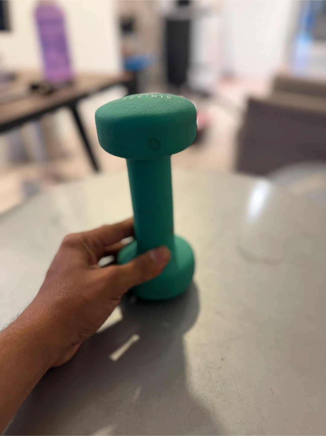 Teal 5 LB Dumbbell - photo 4