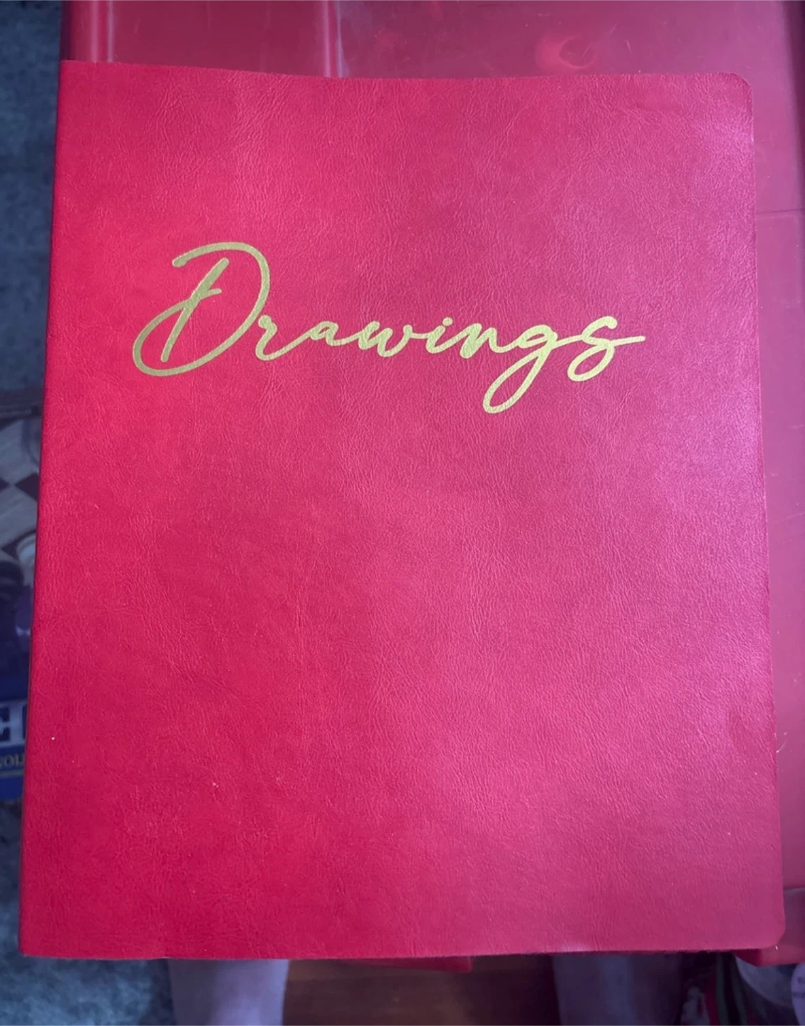 Red "Drawings" Notebook