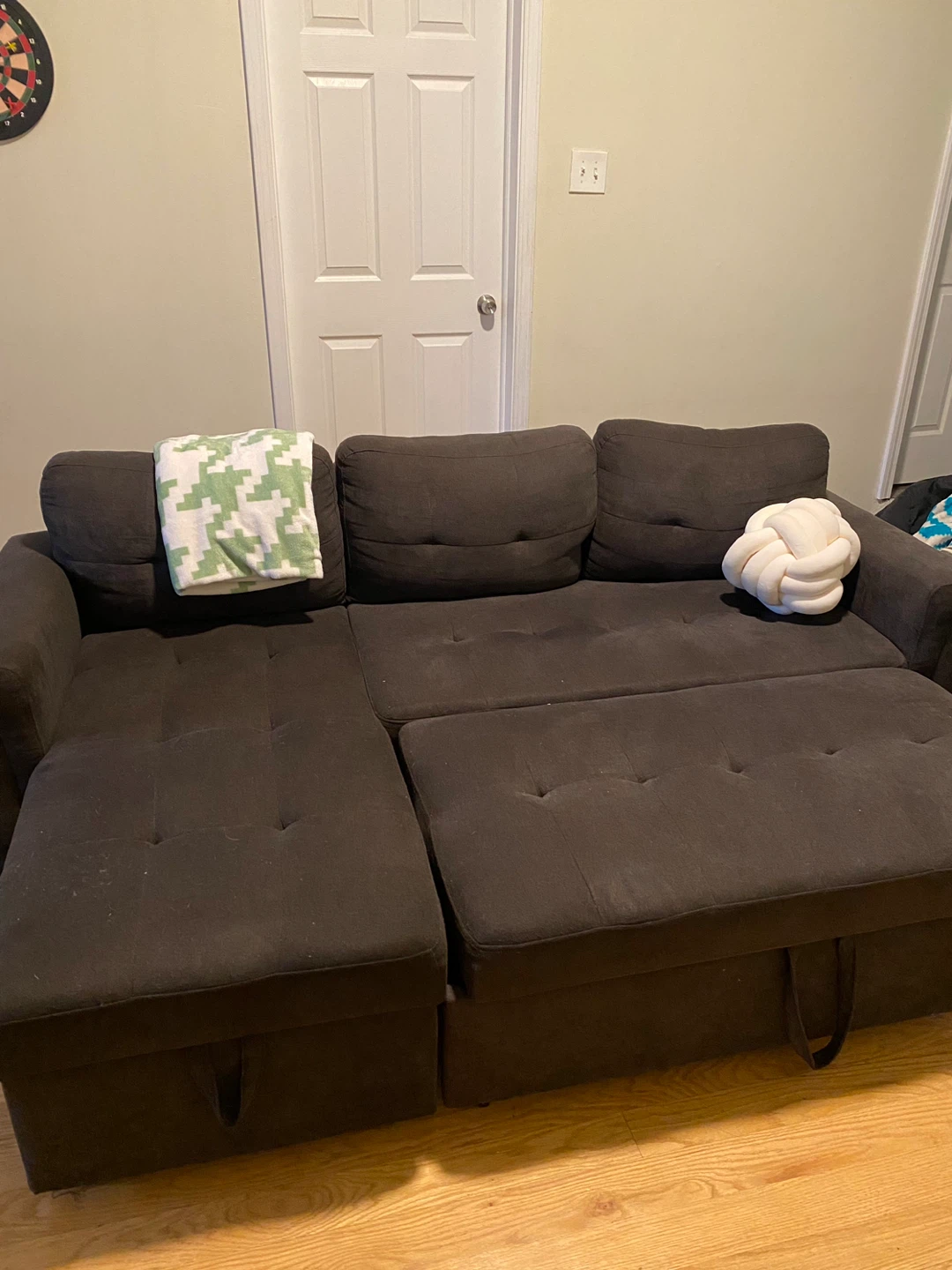 Dark Brown Sectional Sofa with Storage - photo 3