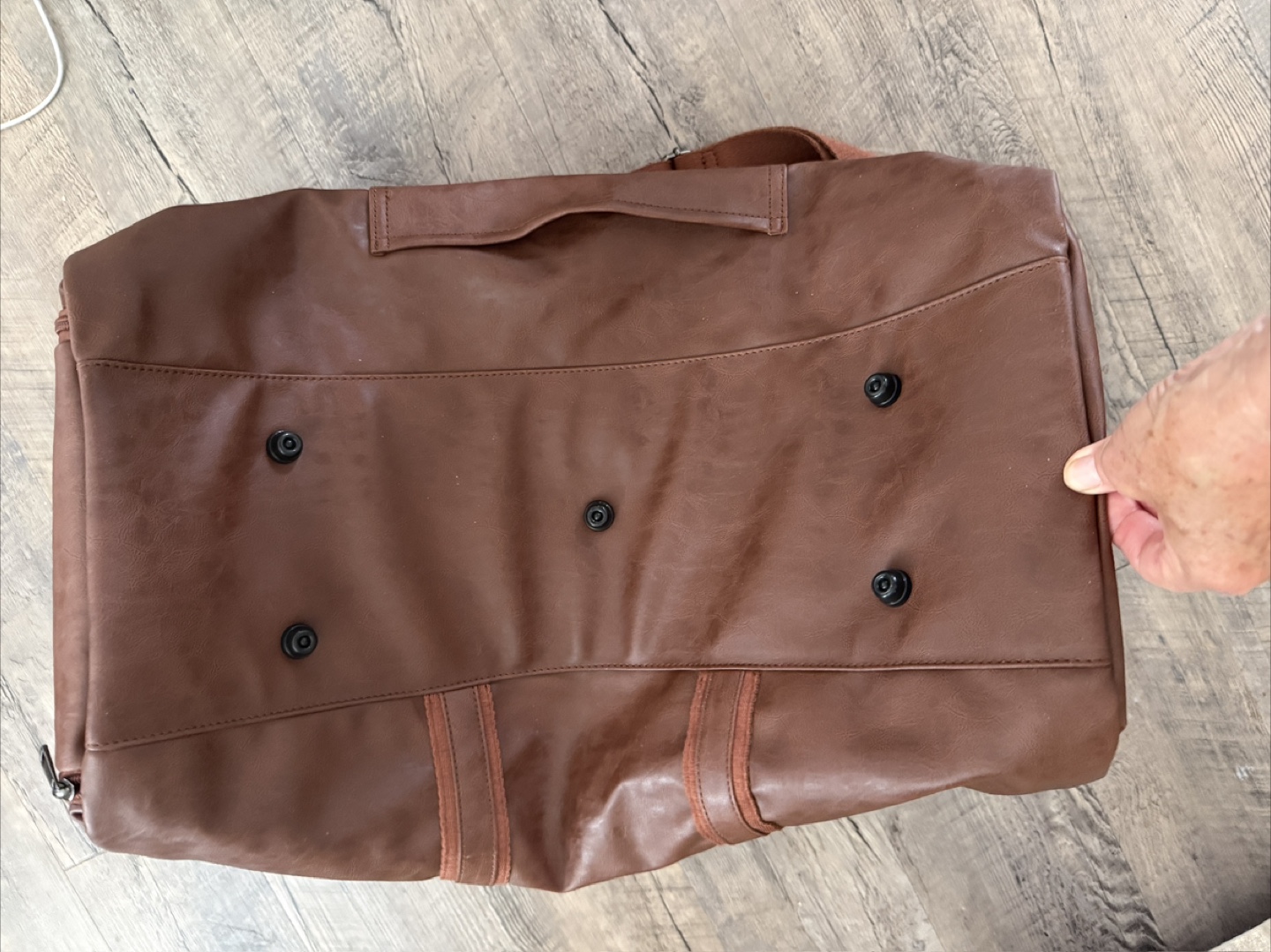 Faux Leather Duffle Bag - photo 5