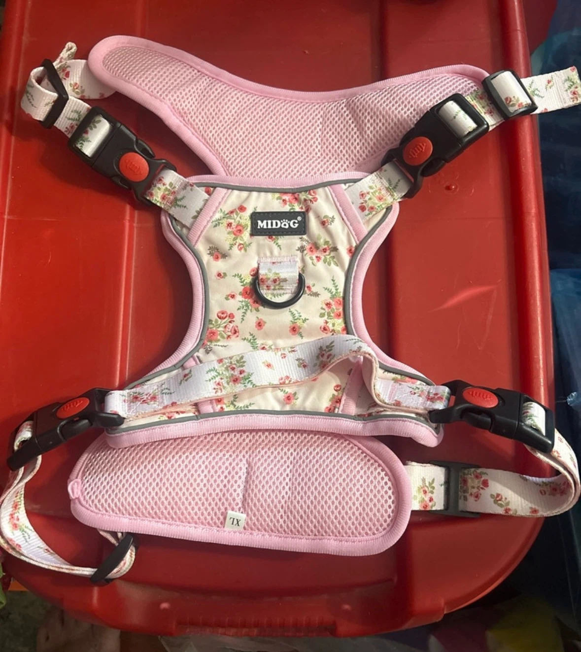 MIDOG Floral matching Dog Harness, Collar and Leash