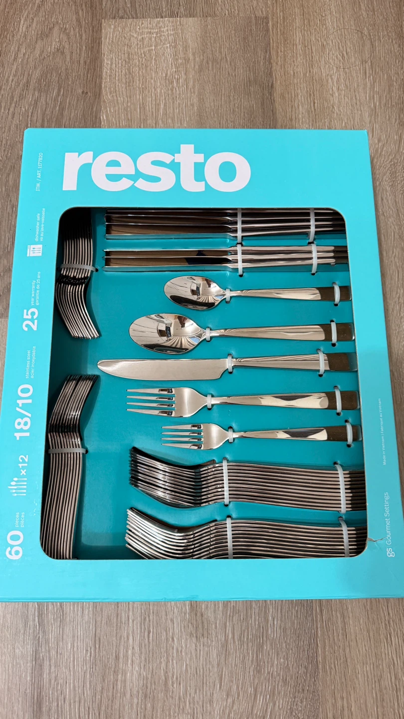 Resto 60-Piece Stainless Steel Cutlery Set
