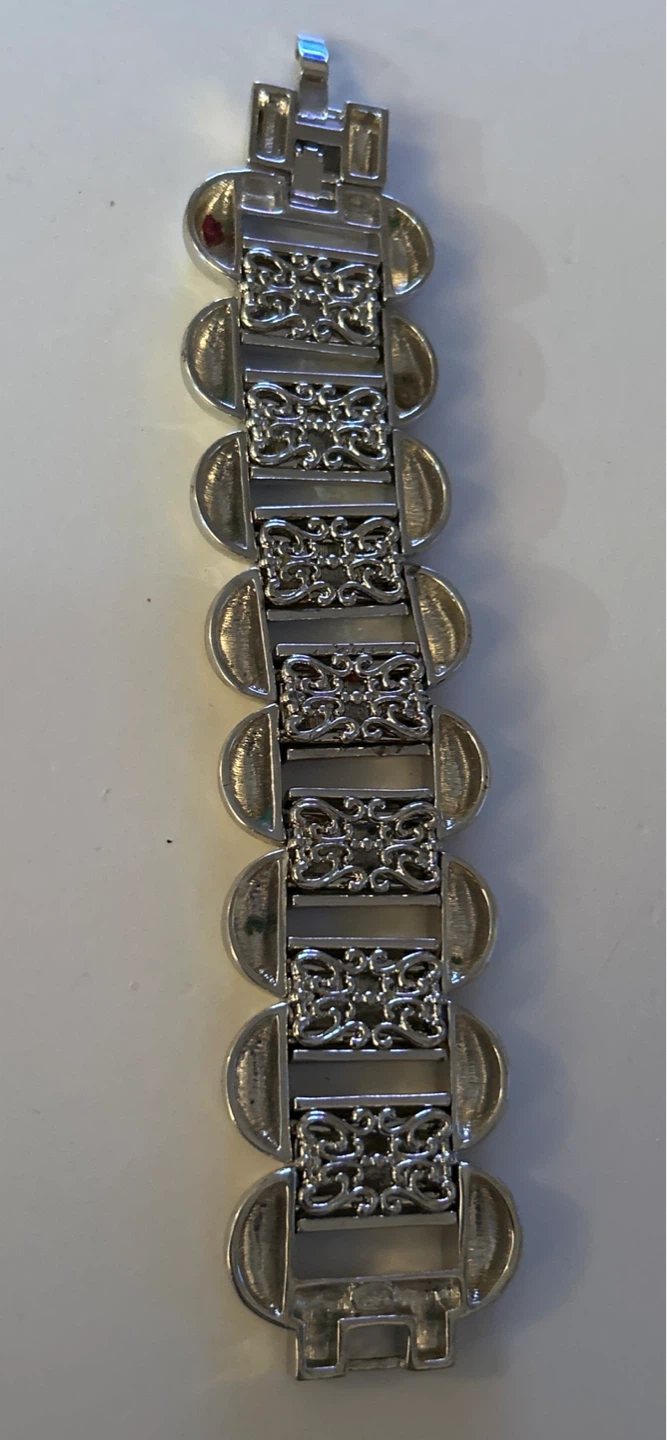Joan Rivers Polished Silver-tone Ornate Link Bracelet - photo 4