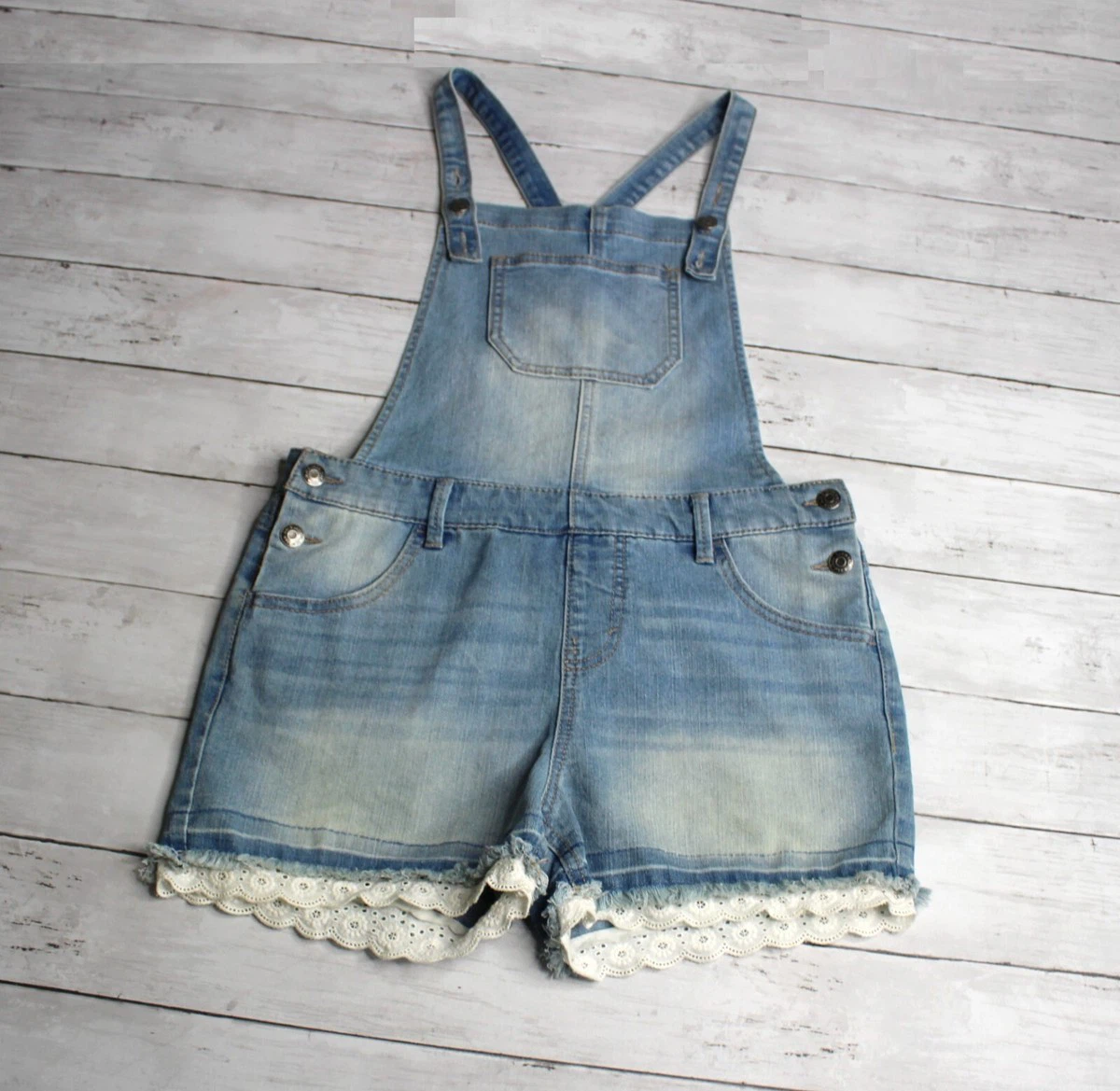 Cat & Jack Denim Overall Shorts