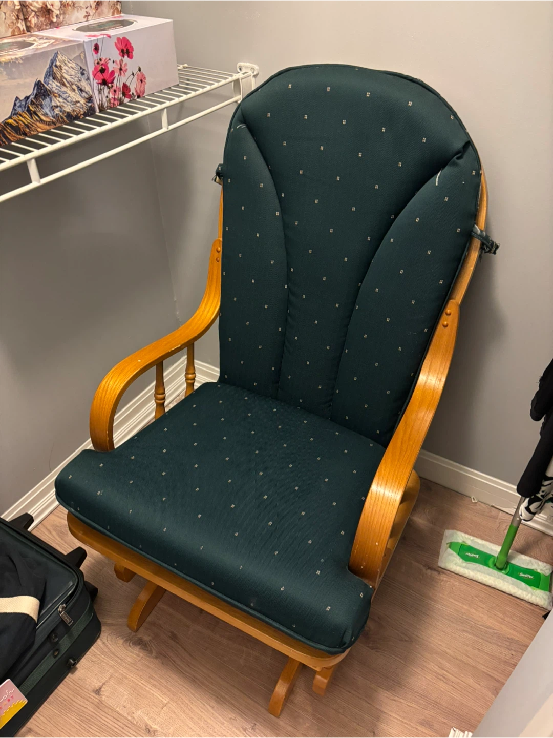 Glider Rocker Chair and Foot Stool