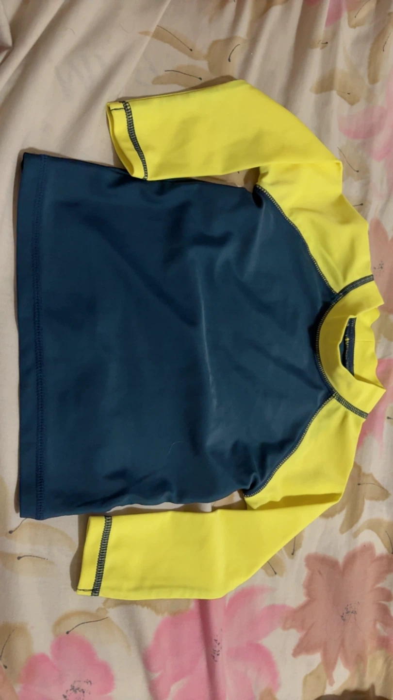 Carter's Blue & Yellow Rash Guard Swim Shirt - 12 Months - photo 5